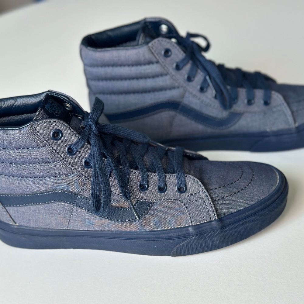 Vans Sk8-Hi Reissue Mono Chambray Navy Denim M9/W10.5